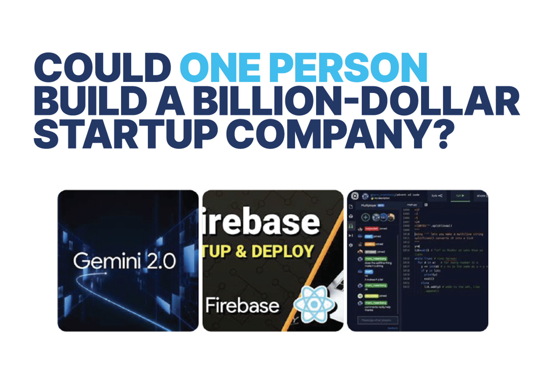 Could one person build a billion-dollar startup company?